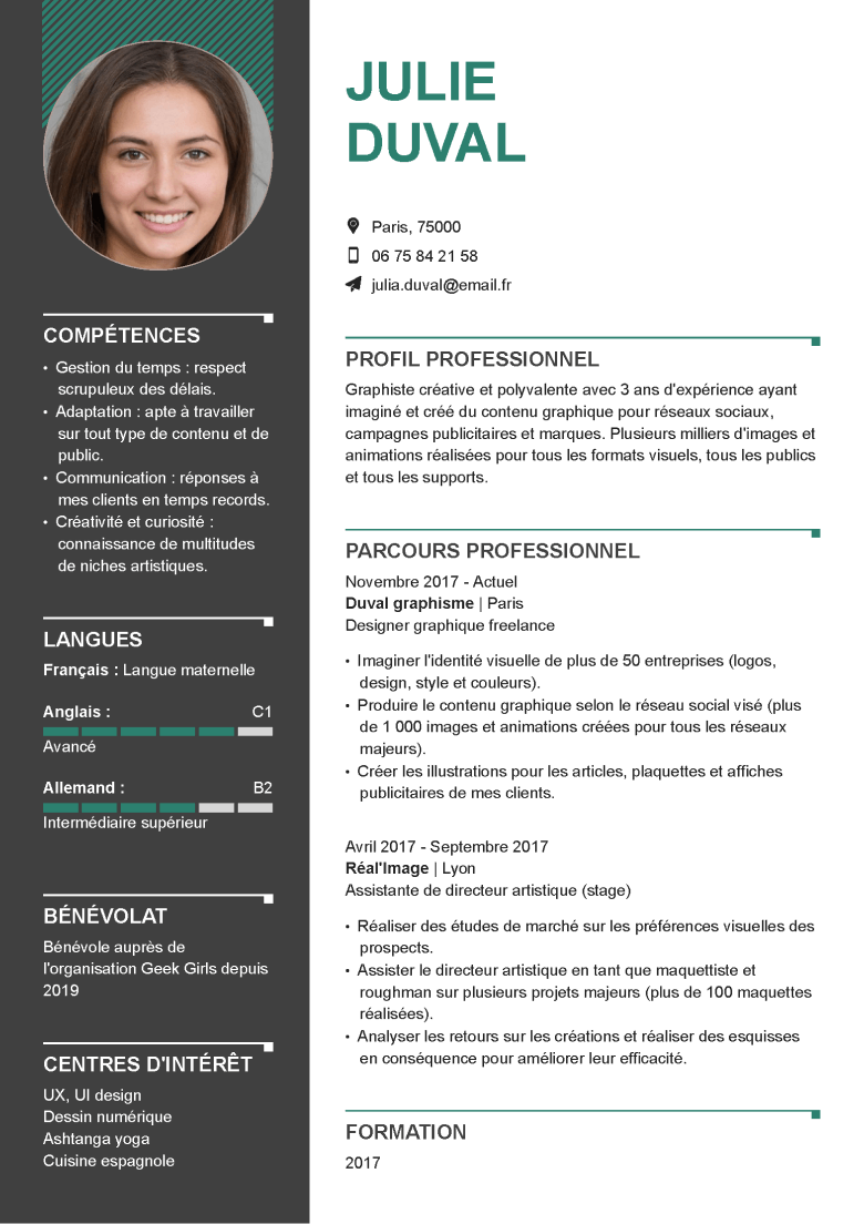 Modele CV Creatif